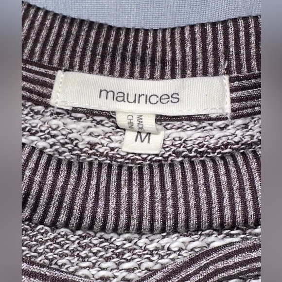 Maurices • Crisscross Neckline Sweater Tunic • Burgundy Size Medium - Picture 3 of 4